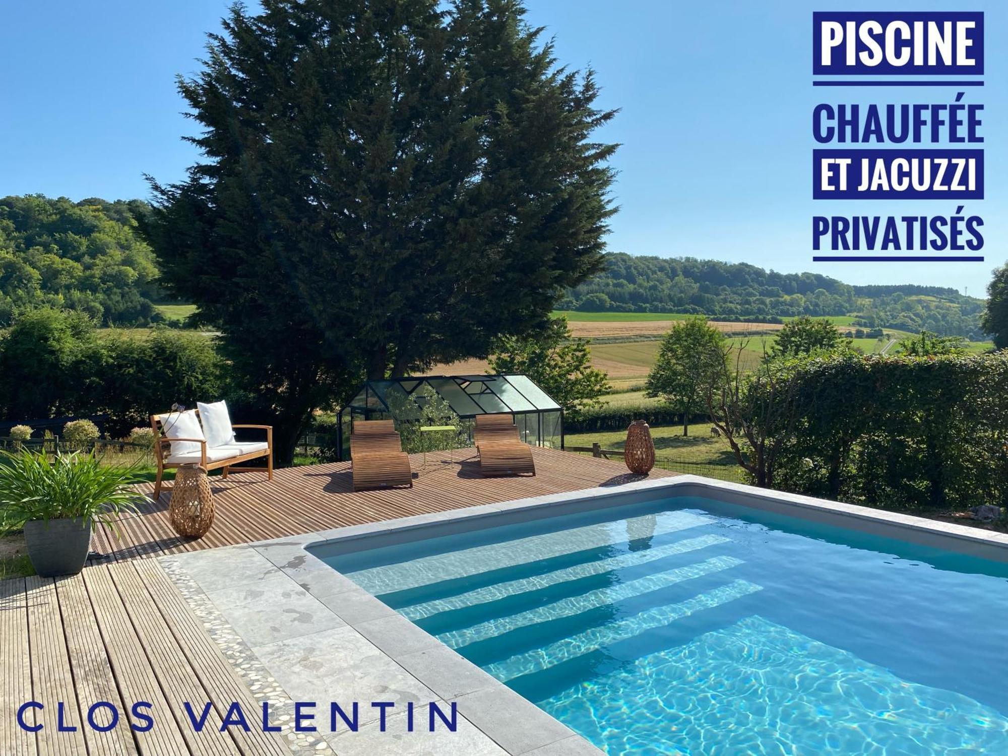 Gite Piscine Jacuzzi Privatises Clos Valentin Freulleville Rum bild